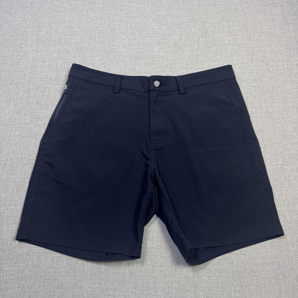 Tasc 7" Motion Performance Golf Chino Shorts Mens 32 Blue Cotton Blend